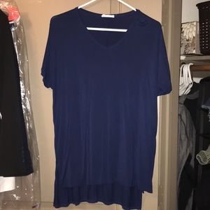 Navy blue long t-shirt